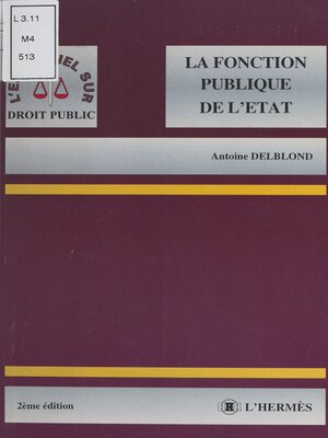 cover image of La fonction publique de l'État